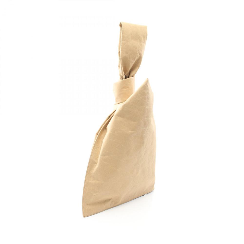 Bottega Veneta Paper Craft Bag Beige Nylon Handbag BV Twist